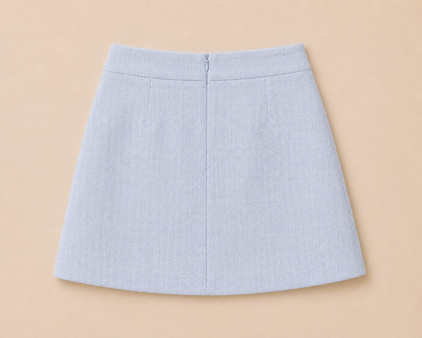Powder Blue Tweed Mini Skirt