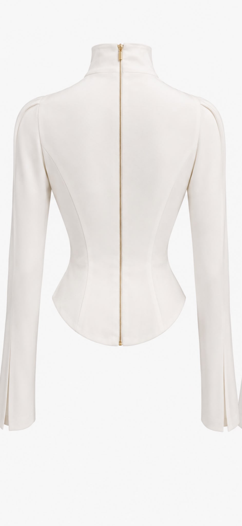 Ivory Rosette Button Draped Corset Top